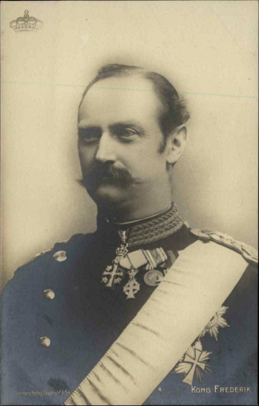 Kong Frederik King Frederick VIII of Denmark Real Photo c1910 Vintage Postcard
