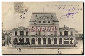 Old Postcard The Theater Cherbourg