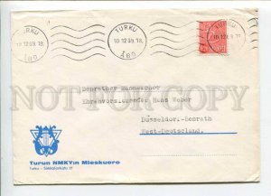 421249 FINLAND to GERMANY 1969 year Turku real posted old COVER
