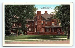 DEKALB, IL Illinois ~  ELK'S CLUB c1930s Kropp Linen Fraternal Postcard