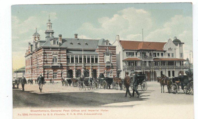 Postcard Bloemfontein  Post Office + Imperial Hotel Johannesburg South Africa