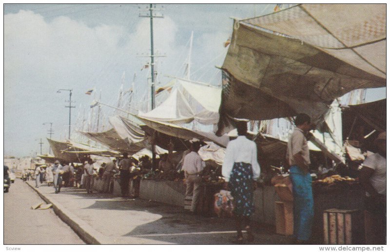 Willemstad, Curacao , Netherlands West Indies; Floating Market , 50-60s