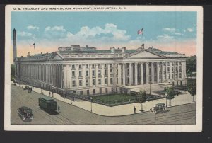 DC WASHINGTON U. S. Treasury and Washington Monument Pennsylvania Avenue ~ WB