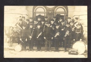 RPPC GRUNDY CENTER IOWA CITIZENS BAND VINTAGE REAL PHOTO POSTCARD