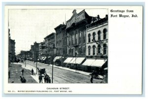 1905 Calhoun Street, Greetings from Fort Wayne, Indiana IN Antique Postcard