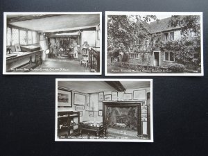 Buckingham Chalfont St. Giles 3 x MILTON'S COTTAGE & MUSEUM c1940s RP Postcard