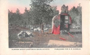 Douglas Wyoming Summer Sheep Camp  Vintage Postcard AA44147