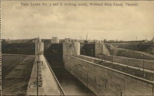 Welland Ship Canal c1910 Postcard - Thorold Locks 5 & 6
