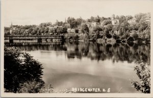 Bridgewater Nova Scotia NS Bridge Unused Real Photo Postcard H5