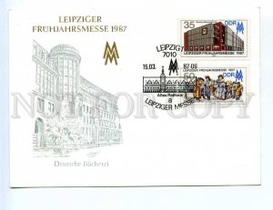 289950 EAST GERMANY GDR 1987 year Leipzig fair special cancellations postal card