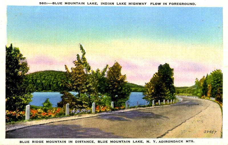 NY - Adirondacks, Blue Mountain Lake. Indian Lake Highway