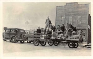 RPPC Teton Hotel, Riverton, Wyoming Encampment, WY c1930s Vintage Photo Postcard