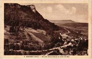 CPA Poligny un coin de la ville et croix du Dan (1265386)