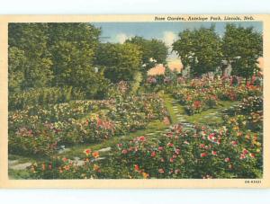 Linen ROSE GARDEN & PARK SCENE Lincoln Nebraska NE r8413