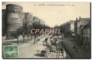 Angers Old Postcard The castle Boulevard