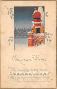 Santa Claus Christmas 1923 yellowing from age