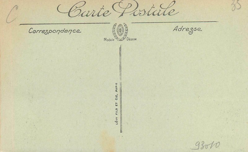 cpa France les bords de la rancer mont joli boat ship river cliff hill nature