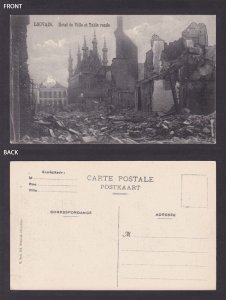 BELGIUM, Postcard, Leuven, Hôtel de Ville et Table ronde, WWI, Unposted
