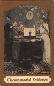 marital woes postcard: Circumstantial Evidence