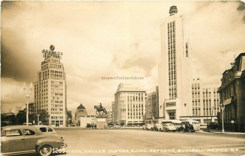 Mexico City, Esq Calles Juarrez Ejido Reforma Bucareli, No. 1269, RPPC