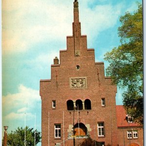 c1970s Akerslund, Sweden Town Hall Coat of Arms Stepped Gables Chrome 4x6 PC M20