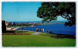 King's Park Perth Australia Postcard Glimpse of City and Perth Waters c1960's