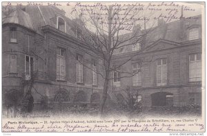 PARIS, France, PU-1907; Ancien Hotel D'Aubray, Habite Sous Louis XIV Par La M...