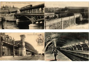 PARIS FRANCE METRO UNDERGROUND 110 Vintage Postcard Pre-1930 with BETTER (L2576) 