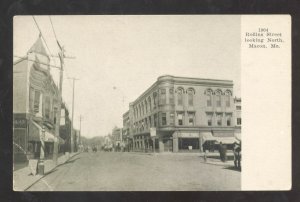 MACON MISSOURI DOWNTOWN ROLLINS STREET LOOKING SOUTH VINTAGE POSTCARD