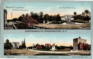 Panoramas of Washington DC Multi Views, Locations c1916 Vintage Postcard H06