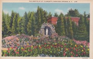 New York Saratoga Springs The Grotto At St Clement's Curteich