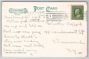 Lockport NY Looking Up Main Street Postcard P23