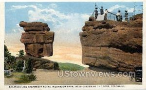 Balanced Rock and Steamboat Rock Garden of the Gods - Colorado Springs , Colo...