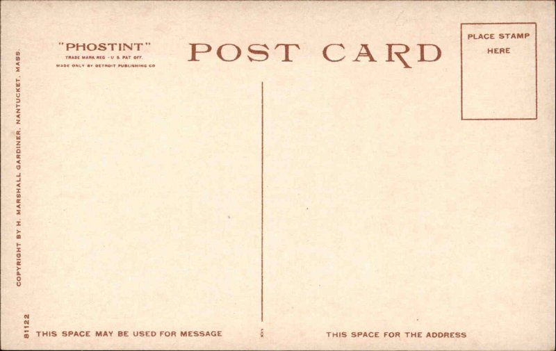 Nantucket MA North Shore #81122 c1910 Detroit Publishing Postcard