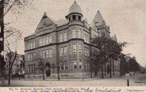 BALTIMORE MARYLAND MD~WESTERN FEMALE HIGH SCHOOL~1906 HY RINN POSTCARD