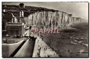 Modern Postcard Ault Casino and cliffs