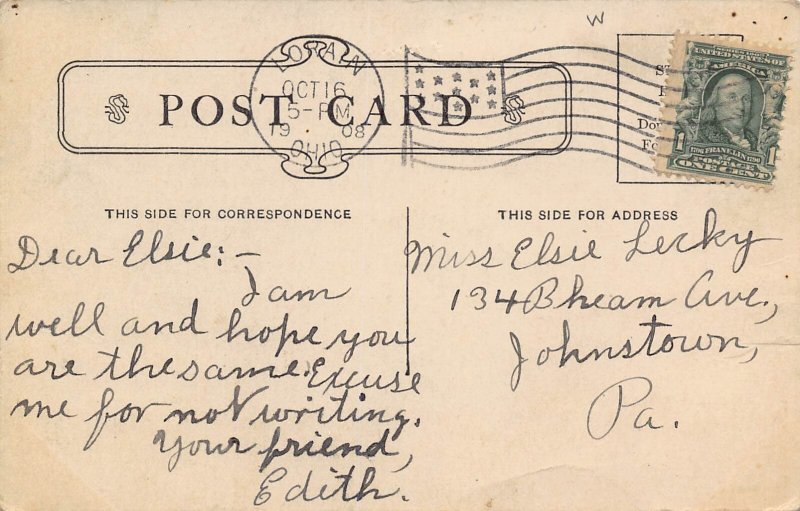 Steamer Freighter Coal Hoist No. 2 Lorain Ohio 1908 postcard