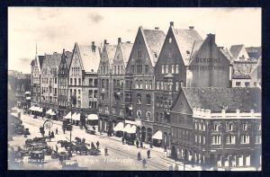 German Quay Bergen Norway RPPC unused c1920's