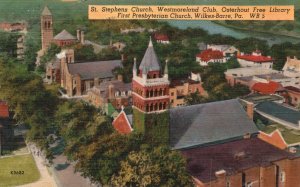 Vintage Postcard 1961 St. Stephen's Church Westmoreland Club Wilkes-Barre Penna