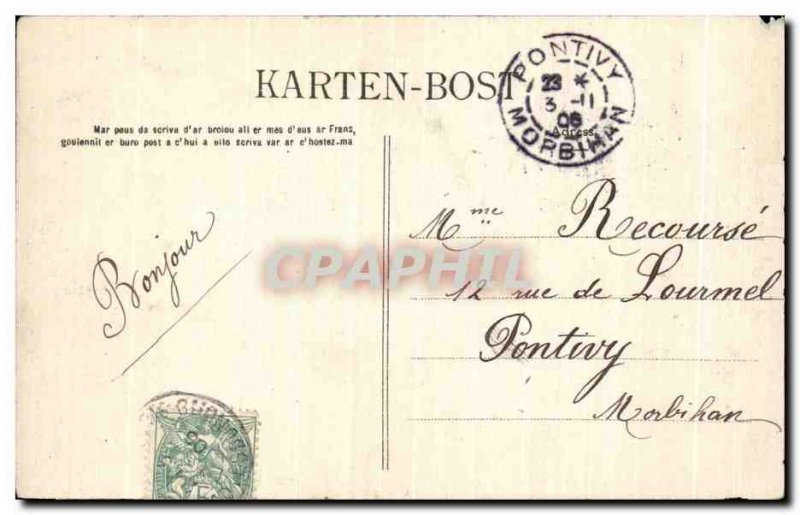 Old Postcard Huelgoat I fall pond