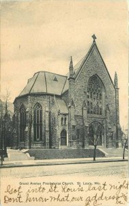 St Louis Missouri Grand Avenue Presbyterian Church 1909 Postcard 22-76