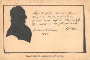 us413 eigenhändiges stammbuchblatt goethe germany poet literatura artist signed