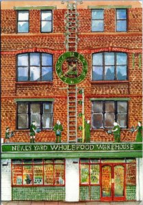 postcard UK London - Neal's Yard Wholefood Warehouse Ltd - artist rendition