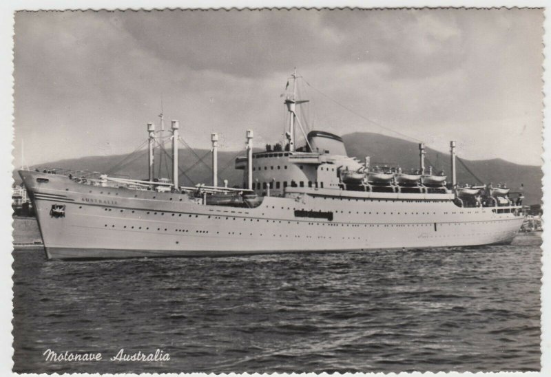 Shipping; Lloyd Triestino Liner MS Australia RP PPC By Cali, Unused, c 1950's