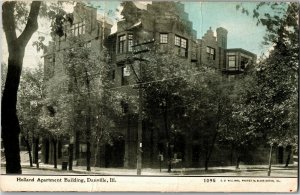 Holland Apartment Building, Danville IL c1909 Vintage Postcard S28