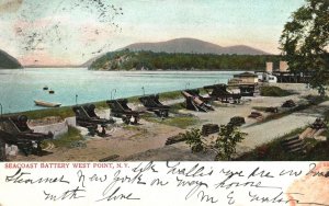 Vintage Postcard 1906 Seacoast Battery West Point  New York A.C. Bosselman Pub.