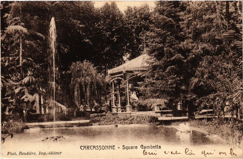 CPA Carcassonne Square Gambetta FRANCE (1012835)