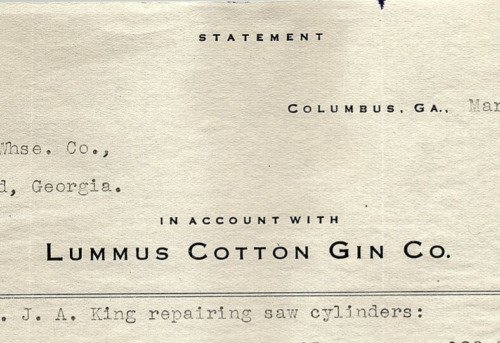 1951 LUMMUS COTTON GIN CO. COLUMBUS GA REPAIR SAW CYLINDERS 15-59 