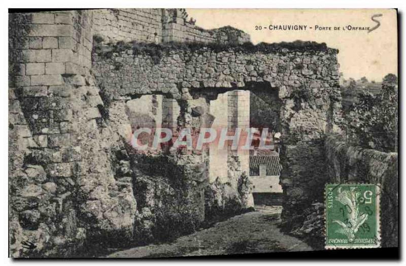 Postcard Old Chauvigny Gate Sea-Eagle