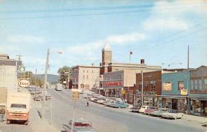 Edmundston New Brunswick Canada Street Scene Esso Gas Station Postcard K93108